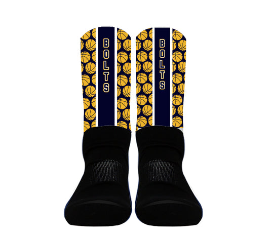 Bolts basketball socks